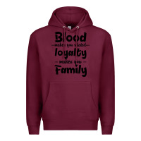 Burgundy Blood Makes You Related Makes You Family Premium Hoodie - Bettercallsaul