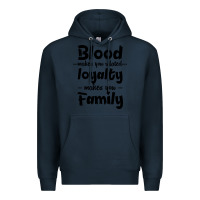 Navy Blood Makes You Related Makes You Family Premium Hoodie - Bettercallsaul