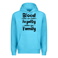 Ocean Blue Blood Makes You Related Makes You Family Premium Hoodie - Bettercallsaul