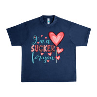 Navy i'm a sucker for you Urban Heavy Tee - JahusDesignShop