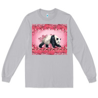 Moon Dust Panda With Sakura Blooms Long Sleeve Tee - LillyAllenDesigns