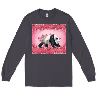 Smoke Panda With Sakura Blooms Long Sleeve Tee - LillyAllenDesigns