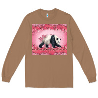 Toasted Coconut Panda With Sakura Blooms Long Sleeve Tee - LillyAllenDesigns