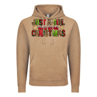 Vintage Coffee just a girl who loves christmas with cookies Vintage Hoodie - FaDigitalArtStudio