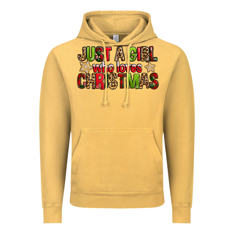Just A Girl Who Loves Christmas With Cookies Vintage Hoodie by FaDigitalArtStudio | Teevron
