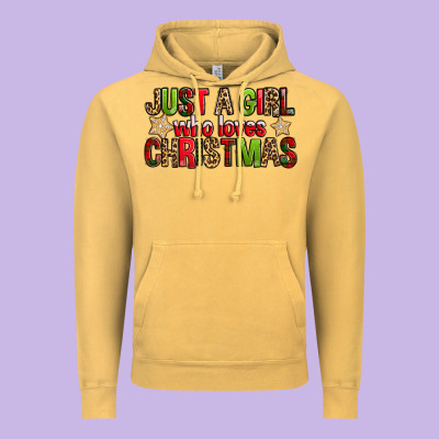 Just A Girl Who Loves Christmas With Cookies Vintage Hoodie Designed By Fadigitalartstudio