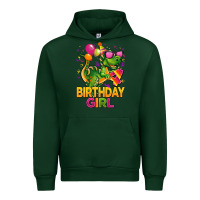 Forest Green 4th birthday girl t rex pink Urban Hoodie - CowGirlArtShop