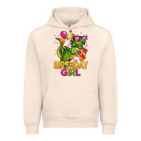 Sandshell 4th birthday girl t rex pink Urban Hoodie - CowGirlArtShop