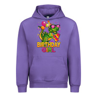 Tulip 4th birthday girl t rex pink Urban Hoodie - CowGirlArtShop