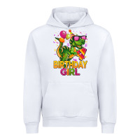 White 4th birthday girl t rex pink Urban Hoodie - CowGirlArtShop