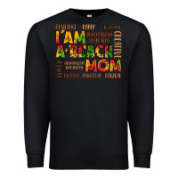 Black i am a black mom Premium Sweatshirt - LillyAllenDesigns