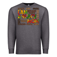 Charcoal Heather i am a black mom Premium Sweatshirt - LillyAllenDesigns