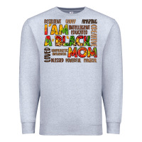 Heather Grey i am a black mom Premium Sweatshirt - LillyAllenDesigns