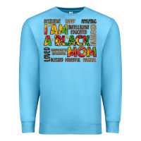 Ocean Blue i am a black mom Premium Sweatshirt - LillyAllenDesigns