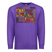 Purple i am a black mom Premium Sweatshirt - LillyAllenDesigns