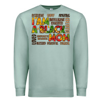 Seafoam i am a black mom Premium Sweatshirt - LillyAllenDesigns