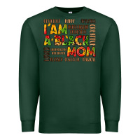 Sports Green i am a black mom Premium Sweatshirt - LillyAllenDesigns