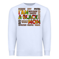White i am a black mom Premium Sweatshirt - LillyAllenDesigns