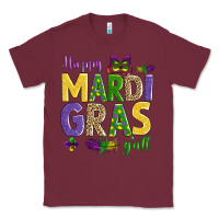 Burgundy happy mardi gras y'all Classic Tee - AdoDesignShop