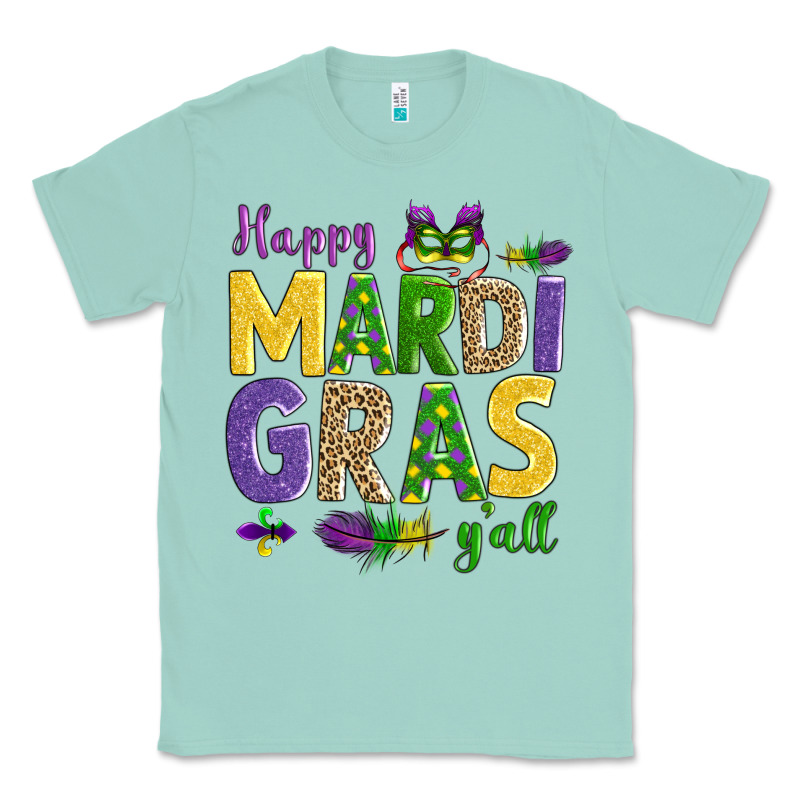 Happy Mardi Gras Y'all Classic Tee by AdoDesignShop | Teevron