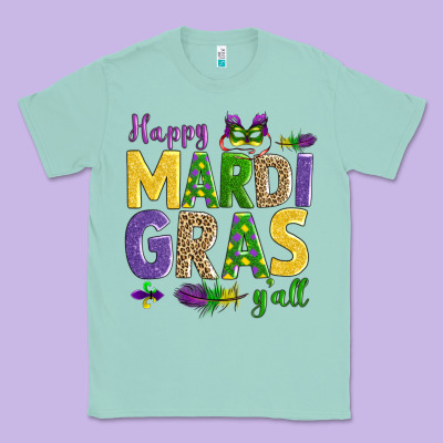 Happy Mardi Gras Y'all Classic Tee Designed By Adodesignshop