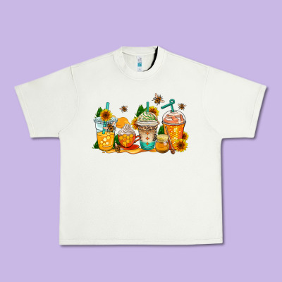 Bumble Bee Coffee Cups Urban Heavy Tee Designed By Adodesignshop