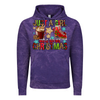 Cloud Purple just a girl who loves christmas Vintage Hoodie - FaDigitalArtStudio
