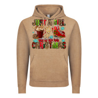 Vintage Coffee just a girl who loves christmas Vintage Hoodie - FaDigitalArtStudio