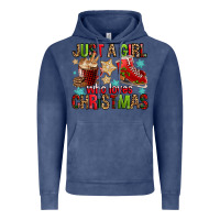 Vintage Denim just a girl who loves christmas Vintage Hoodie - FaDigitalArtStudio