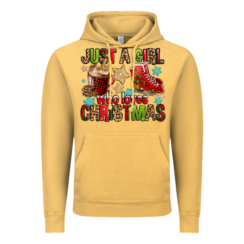 Just A Girl Who Loves Christmas Vintage Hoodie by FaDigitalArtStudio | Teevron