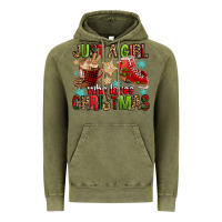 Vintage Olive just a girl who loves christmas Vintage Hoodie - FaDigitalArtStudio