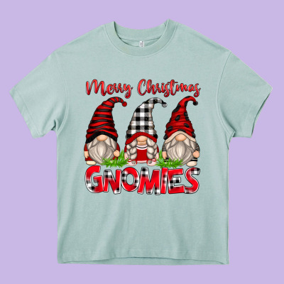 Merry Christmas Gnomies Heavy Core Tee Designed By Zillion Design Studio