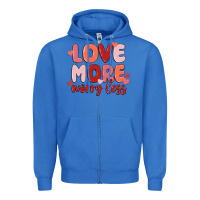 True Royal love more worry less Zipper Hoodie - MaliasSmallBusiness