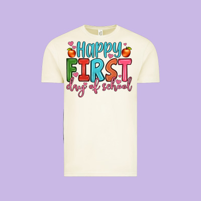 Happy First Day Of School Vintage Tee Designed By Jahusdesignshop
