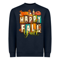 Navy happy fall y'all Heavyweight Sweatshirt - Artiststas