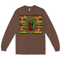 Chestnut our lady of Guadalupe Christmas Long Sleeve Tee - Jasminsmagicworld