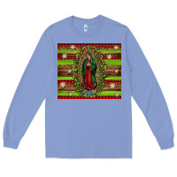 Colony Blue our lady of Guadalupe Christmas Long Sleeve Tee - Jasminsmagicworld