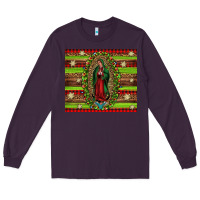 Plum our lady of Guadalupe Christmas Long Sleeve Tee - Jasminsmagicworld
