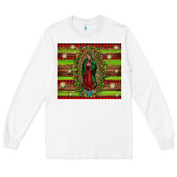 White our lady of Guadalupe Christmas Long Sleeve Tee - Jasminsmagicworld