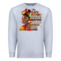 Heather Grey i am black history Premium Sweatshirt - LillyAllenDesigns