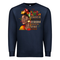 Navy i am black history Premium Sweatshirt - LillyAllenDesigns