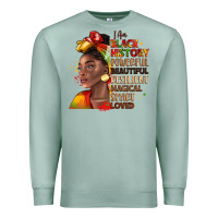 Seafoam i am black history Premium Sweatshirt - LillyAllenDesigns