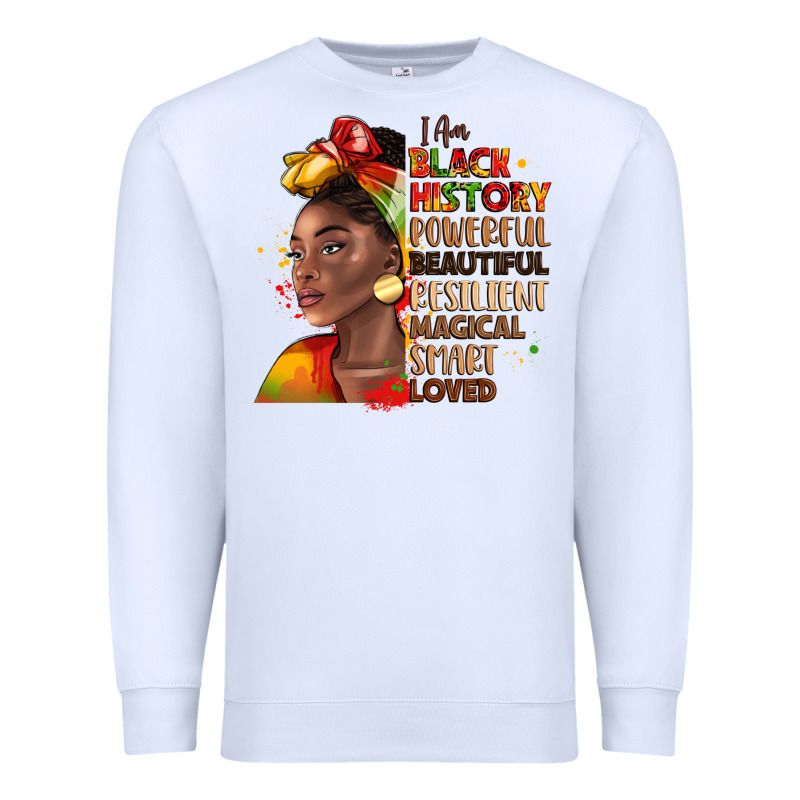 I Am Black History Premium Sweatshirt by LillyAllenDesigns | Teevron