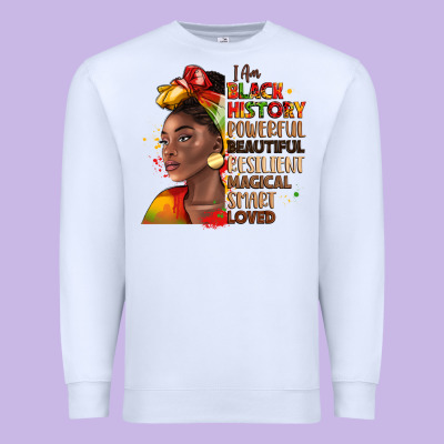 I Am Black History Premium Sweatshirt Designed By Lillyallendesigns