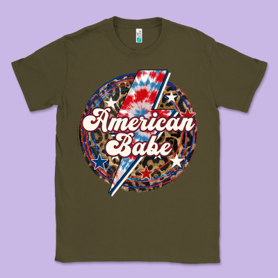 Western American Babe Patriotic Classic Tee Designed By Lillyallendesigns