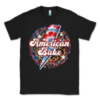 Black Western American Babe Patriotic Classic Tee - LillyAllenDesigns