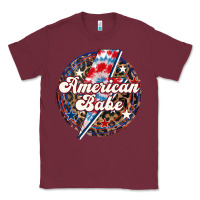Burgundy Western American Babe Patriotic Classic Tee - LillyAllenDesigns