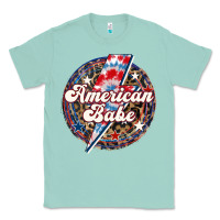 Seafoam Western American Babe Patriotic Classic Tee - LillyAllenDesigns