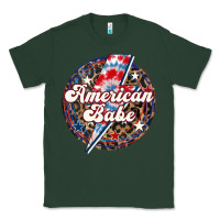 Sports Green Western American Babe Patriotic Classic Tee - LillyAllenDesigns
