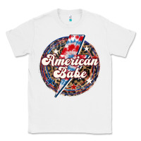 White Western American Babe Patriotic Classic Tee - LillyAllenDesigns